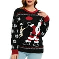 thumbnail image 1 of IFFEI Chandail de Noël Laid pour Femmes, Imprimé Fantaisie, Col Rond, Chandail de Festival, 1 of 6