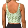 thumbnail image 3 of Lsque Green Avocado Printed Women'S Sports Bra, Compression, Moisture Wicking, High-Impact Sports Bra For Women,Supportive sports bra-Large, 3 of 9