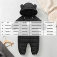 thumbnail image 4 of JFOPQVSM Baby Winter Padded Snowsuit Cute Bear Ear Hooded Romper Double Zipper Warm Infant Jumpsuit, 4 of 8