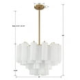 thumbnail image 3 of Crystorama Addis 9 Light Aged Brass Chandelier - 22"W x 14.25"H x 22"D, 3 of 11