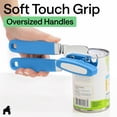 thumbnail image 5 of GORILLA GRIP Heavy Duty Upgraded Stainless Steel Smooth Edge Manual Can Opener and Bottle Openers, Soft Comfortable Oversized Handheld Turn Knob, Aqua, 5 of 10