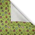 thumbnail image 5 of Ambesonne Love Grommet Curtain, Hand Drawn Hearts Sketch, 50" x 108", Avocado Green and Red, 5 of 6