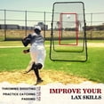 thumbnail image 3 of Rebounder Net, Volleyball Training Equipment with Strike Zone for Lacrosse Baseball Sports Practice, 5 Angles Adjustable Volleyball Net for Backyard Indoor Outdoor, 3 of 9