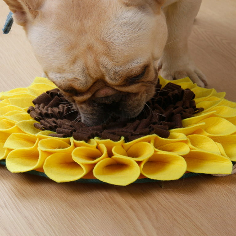 Dog Sniffing Mat,Dog Snuffle Mat Sunflower Snack Feeding Slow
