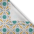 thumbnail image 4 of Ambesonne Teal Valance Pack of 2, Oriental Eastern Design, 54"X12", Mustard Teal and Grey, 4 of 5