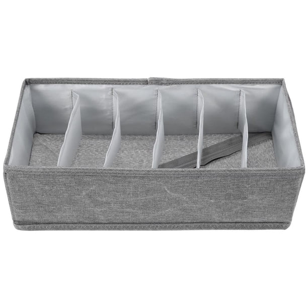 Caja De Almacenamiento De Ropa Interior Plegable De 24 Rejillas, Organizador De Guardarropa De Tela Multiusos, Cubo De Almacenamiento De Cajón Gris Para Ropa Interior, Calcetín, Cosmético Minnieouse HA028121-04
