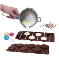 thumbnail image 5 of 2 moldes para hacer piruletas, molde redondo para caramelos, moldes de silicona para piruletas, juego de moldes de silicona para chocolate, piruletas, dulces, helados, jalea, viene con 12 palitos de cartón Rojo Verde, 5 of 5