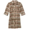 No Boundaries - Juniors Plaid Shirtdress