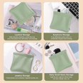 thumbnail image 4 of JUMNUYCUH Snap Closure Leather Organizer Pouch, Portable Waterproof No Zipper Self-Closing Mini Makeup Bag, Small Travel Storage Bag for Cosmetics Headphones Jewelry, Pouches for Purse, Orange, 4 of 9