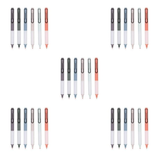 Thinsony 6 Pcs Stylo à Encre Gel Rétractable en Plastique avec Encre à Séchage Rapide Convenant à Toutes les Occasions Polyvalent Multicolore 5Ensemble