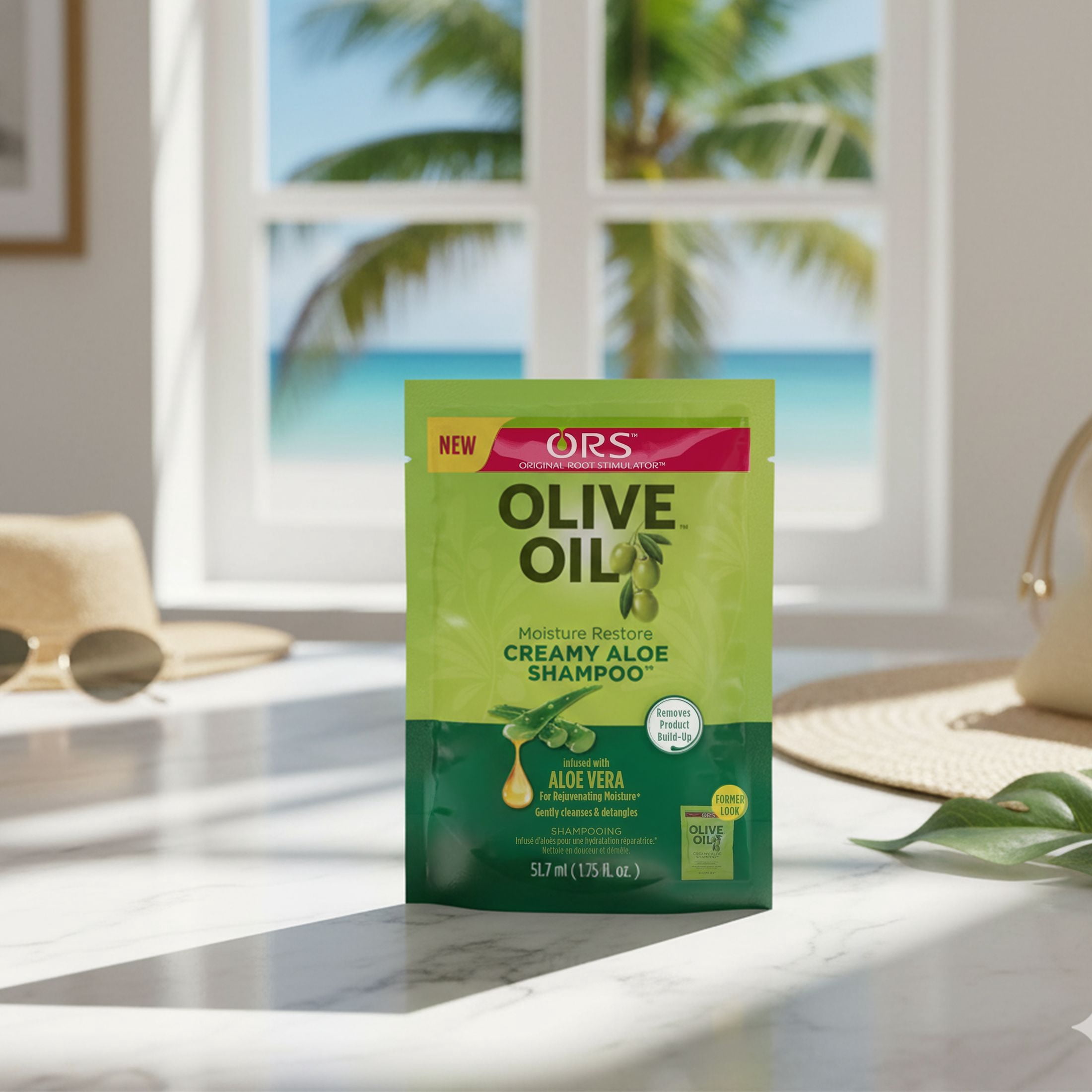 (12 pack) ORS Olive Oil Moisturizing Creamy Aloe Shampoo, Travel Size, For All Hair Types, 1.7 floz