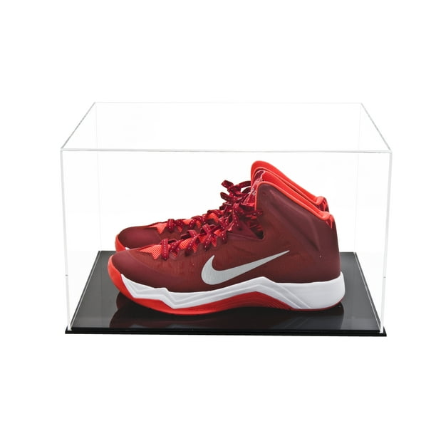 Deluxe Acrylic Clear Basketball Shoe Display Case with Black Acrylic