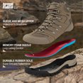 thumbnail image 6 of R CORD Womens Hiking Boots Waterproof Slip-Resistant Cushioned Support Durable for Hiking, Travel, Rainy Days, Camping, and Outdoor Adventures Brown Size 6, 6 of 7