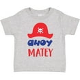 thumbnail image 3 of Inktastic Ahoy Matey, Pirate Hat, Skull and Bones, Pirates Boys or Girls Toddler T-Shirt, 3 of 5