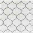 thumbnail image 3 of Unique Loom Trellis Frieze Collection Area Rug - Rounded (3' Square Ivory/Gray), 3 of 7