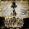 thumbnail image 2 of Sophie 6 26x26 Black Ornate Wood Framed with Double Matting Museum Art Print Titled - Lit Chandelier, 2 of 4