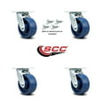 thumbnail image 2 of 5 Inch Solid Polyurethane Caster Set with Roller Bearing and Swivel Lock SCC, 2 of 2