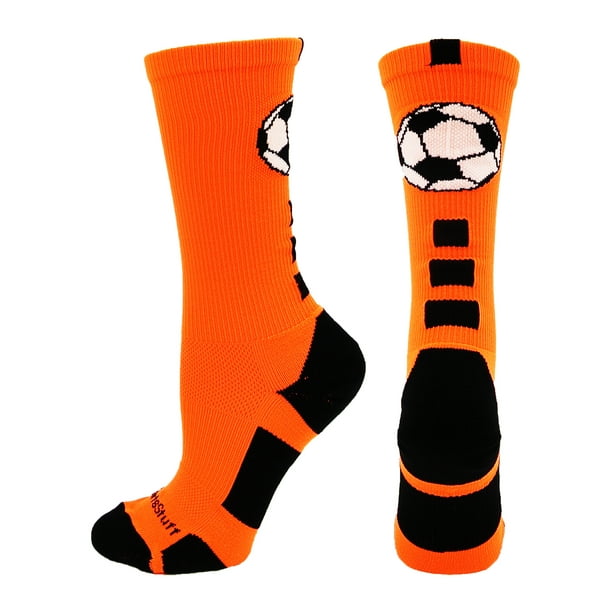 madsportsstuff soccer ball crew socks (neon yellow/black, small ...