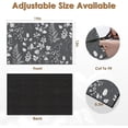 thumbnail image 2 of Coffee Mat for Countertops, Flower Botanical Grey Dish Drying Mat 2 Pcs for Kitchen Coffee Bar Accessories, Coffee Maker Espresso Machine Dish Rack Hide Stain Rubber Backed 12x19in, 2 of 6