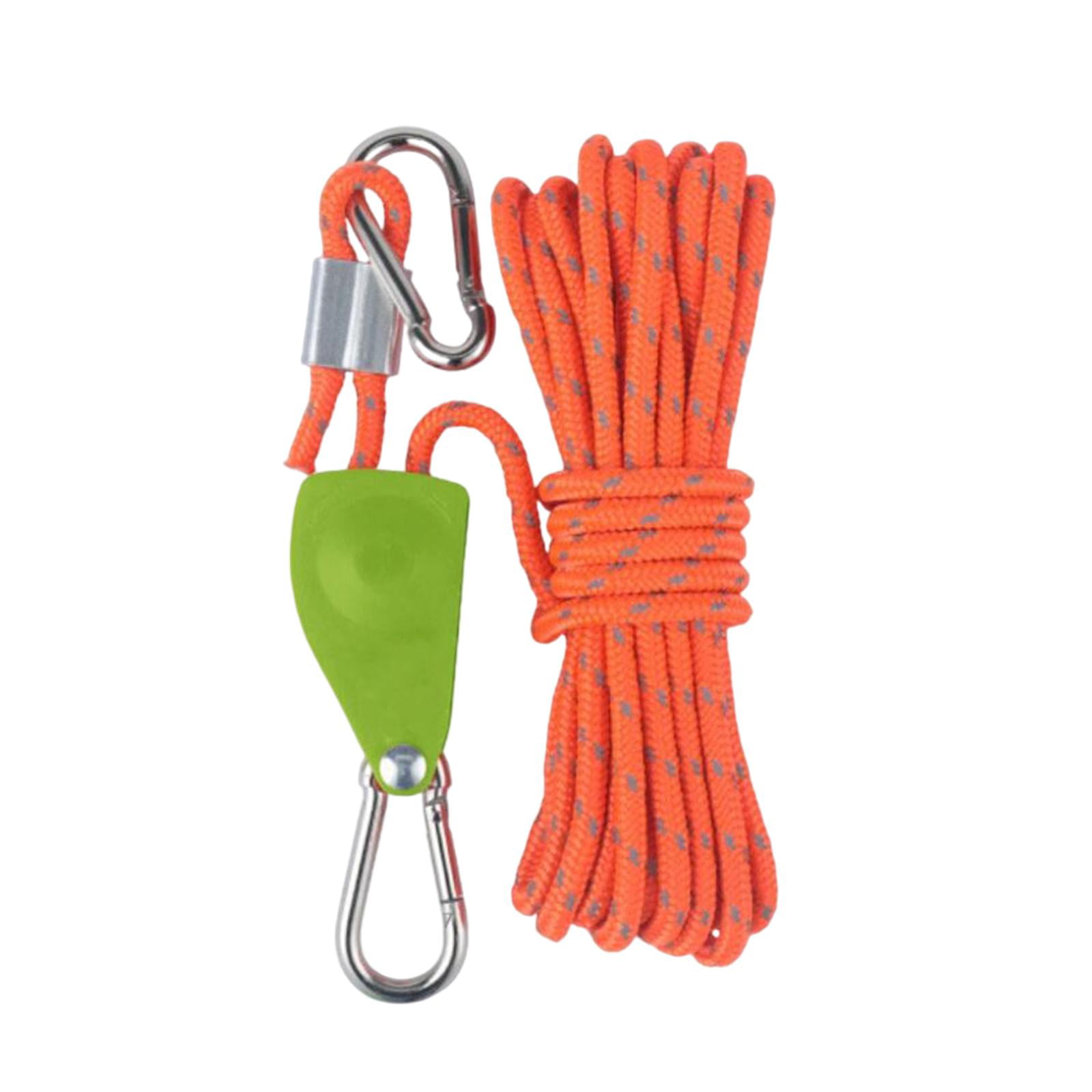 Unique Bargains Tent Rope Reflective Guyline Cord Nylon Guy Rope for  Outdoor Camping Hiking Orange 101.7 Feet