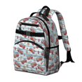 thumbnail image 2 of Fireman and Ladder Blue Pattern Backpack for School, Cute School Bag with Adjustable Shoulder Straps and Padded Back, 15.25"x11.5"x5.25", 2 of 3