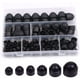 thumbnail image 1 of Protección para tornillos hexagonales, 145 piezas Tapa de plástico para pernos, protección para tuercas y pernos, protección para tuercas hexagonales, M4 M5 M6 M8 M10 M12, con caja de almacenamiento, 1 of 5