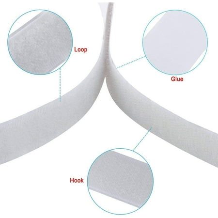 Velcro tape self-adhesive 25M extra strong, double-sided adhesive with ...