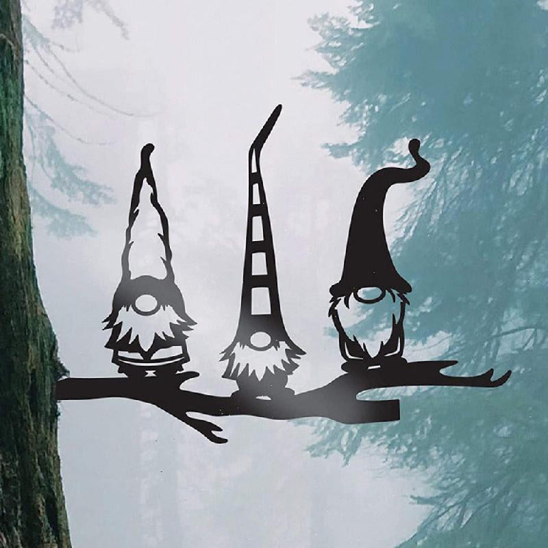 BQBQERT Steel Bough Metal Art Fairy Garden Dwarf Statue Yard Decoration Home Decor Outdoor