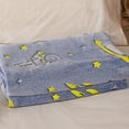 thumbnail image 4 of Zhourta Glow in the Dark Blankets for Kids 39×59Inch Flannel Cover Blanket Layer Thread Blanket Towel Quilt Double Cotton Conditioning Quilt Summer Quilt Facecloth Luminous Blanket, 4 of 6