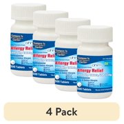 (4 pack) Loratadine usp 10 mg antihistamine allergy relief tablets by OHM - 500 Each