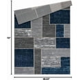 thumbnail image 2 of L'Baiet Verena Geometric Area Rug Blue Grey 4' x 6' Medium Area Rugs Carpet for Living Room, Bedroom, Dining Table, Office, Hallway, Foyer | Neutral Colorful Modern Abstract Home Decor, 2 of 7