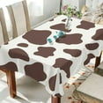 thumbnail image 4 of Cow Pattern Rectangle Tablecloth, Dust Proof Anti Wrinkle Wipeable Table Cloth Tabletop foration of Dinner Kitchen Wedding Holiday Party 54"x54" Decor Gift, 4 of 7