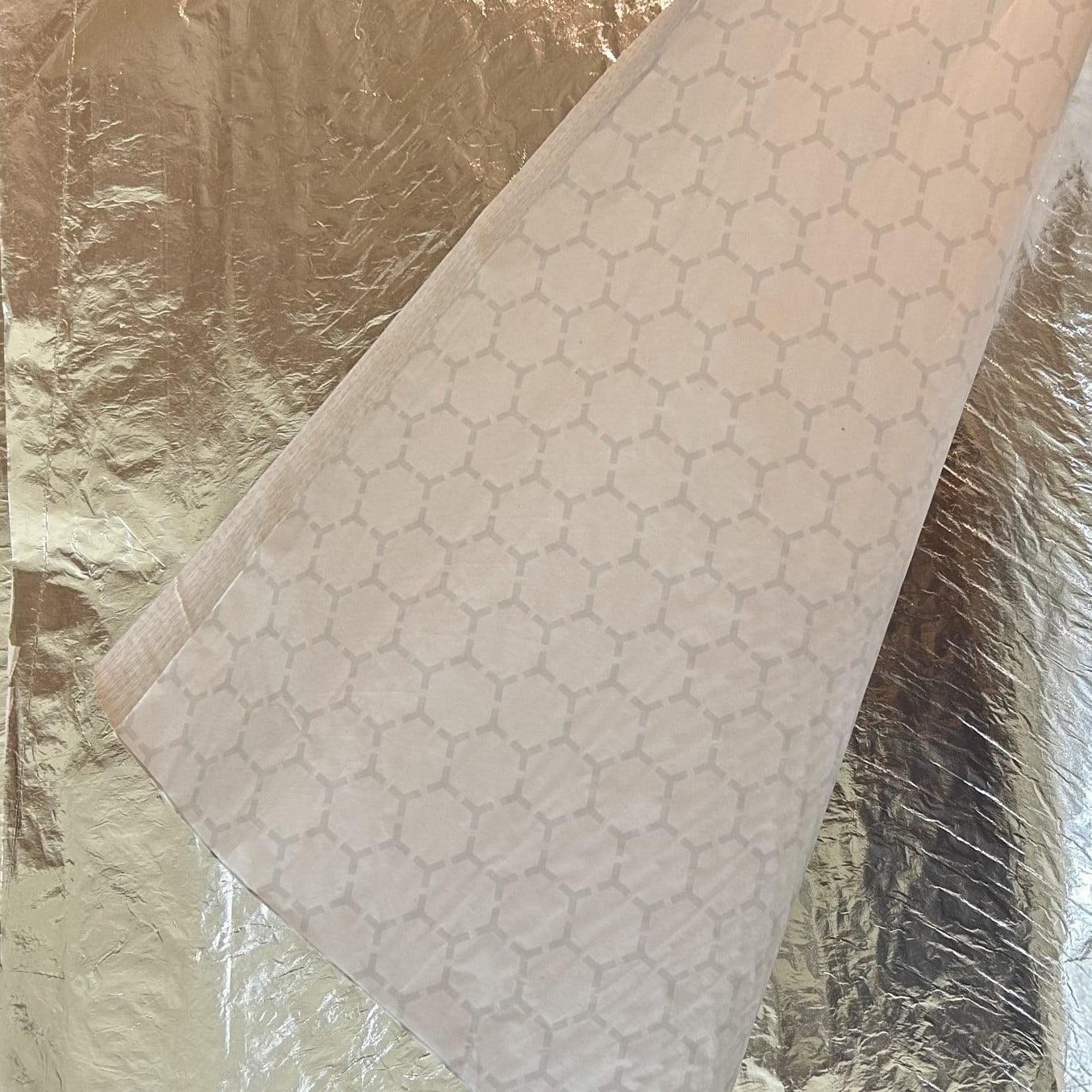 Plain Cushion Foil Sandwich Wrap 12" x 12", 2,500 sheets packed in 5 bundles of 500 each