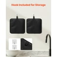 thumbnail image 6 of VEVOR Pot Holders, Heat Resistant to 500°F with Ribbed Soft Anti-Slip Silicone Strips, 100% Cotton 9.06 x 8.98 inch Hot Pads with 2 No-Marks Hooks,Washable Pot Trivets for Kitchen & Barbeque, 2 Pack, 6 of 9