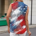 thumbnail image 5 of 250 Years American Flag 250th Anniversary USA T-Shirt Womens Sleeveless Shirts Printed Golf Polo Shirts, 5 of 5