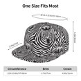 thumbnail image 2 of Flat Bill Trucker Hats for Women Men - Zebra Couple cute print Adjustable Flat Baseball Cap Snapback Hats Dad Hats for Men, 2 of 7