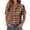 21# Brown, variant on Boho Polka Dot Print Shirt for Women Short Sleeve Collared Button Down Pocket Casual Vacation Summer Blouse