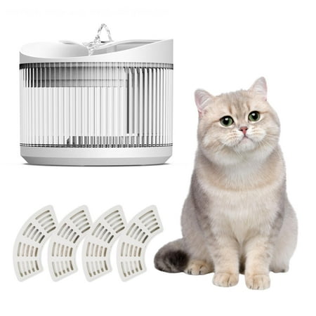Bellaven Pet Water Fountain Ultra Quiet Cat Water Fountain with USB Port Charging Filter Small Dogs Water Dispenser Automatic Pet Fountain for Cats Puppy