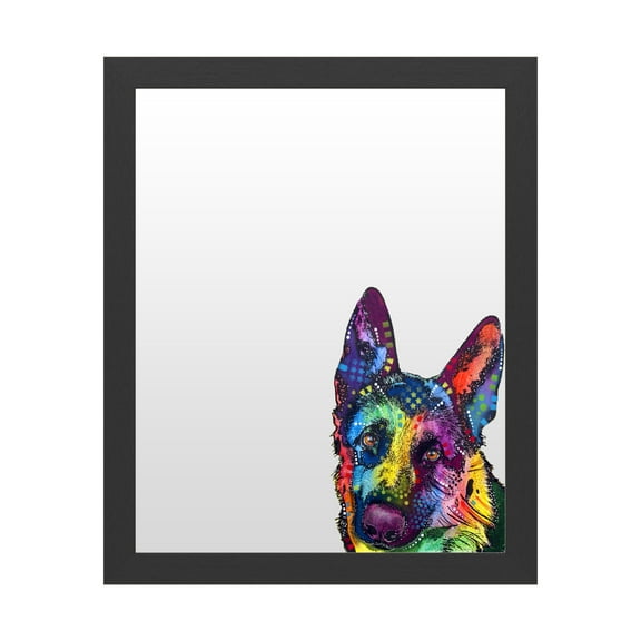 Dry Erase Marker Board with Printed Artwork - Dean Russo 'German Shepherd' White Board - Ready to Hang