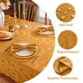 thumbnail image 4 of Tablecloth Rectangle 60 x 102 Inch Waterproof Wrinkle Free Autumn Ginkgo Leaves Jacquard Fabric Table Cloths for Fall Thanksgiving Harvest, Dining Party Decoration, Amber, 4 of 7