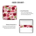 thumbnail image 5 of Naloa Rose Flowers Tissue Box CoverLeather Tissue Holder Square Facial Tissue Case Facial Paper Organizer Dispenser for Bathroom, Vanity Countertop, Tabletop, Car, 5 of 8