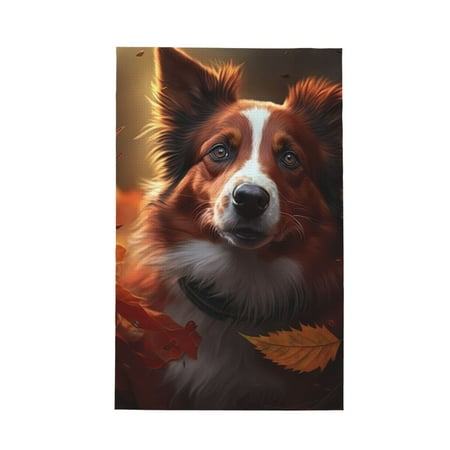 

Matuu Cute Maple Leaf Puppy for Waffle Kitchen Towel Dish Towels Hand Towels for Kitchen 16 X 26 Inches