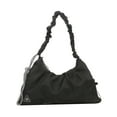 thumbnail image 2 of La bolsa de asas de la para las mujeres con la bolsa de transporte de la estera de la del compartimiento de los zapatos para la playa Negro, 2 of 8