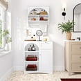 thumbnail image 6 of RiverRidge Bristol Bathroom and Laundry Arch Wall Mount Storage Medicine Cabinet Shelf with Towel Storage Bar - White, 6 of 7
