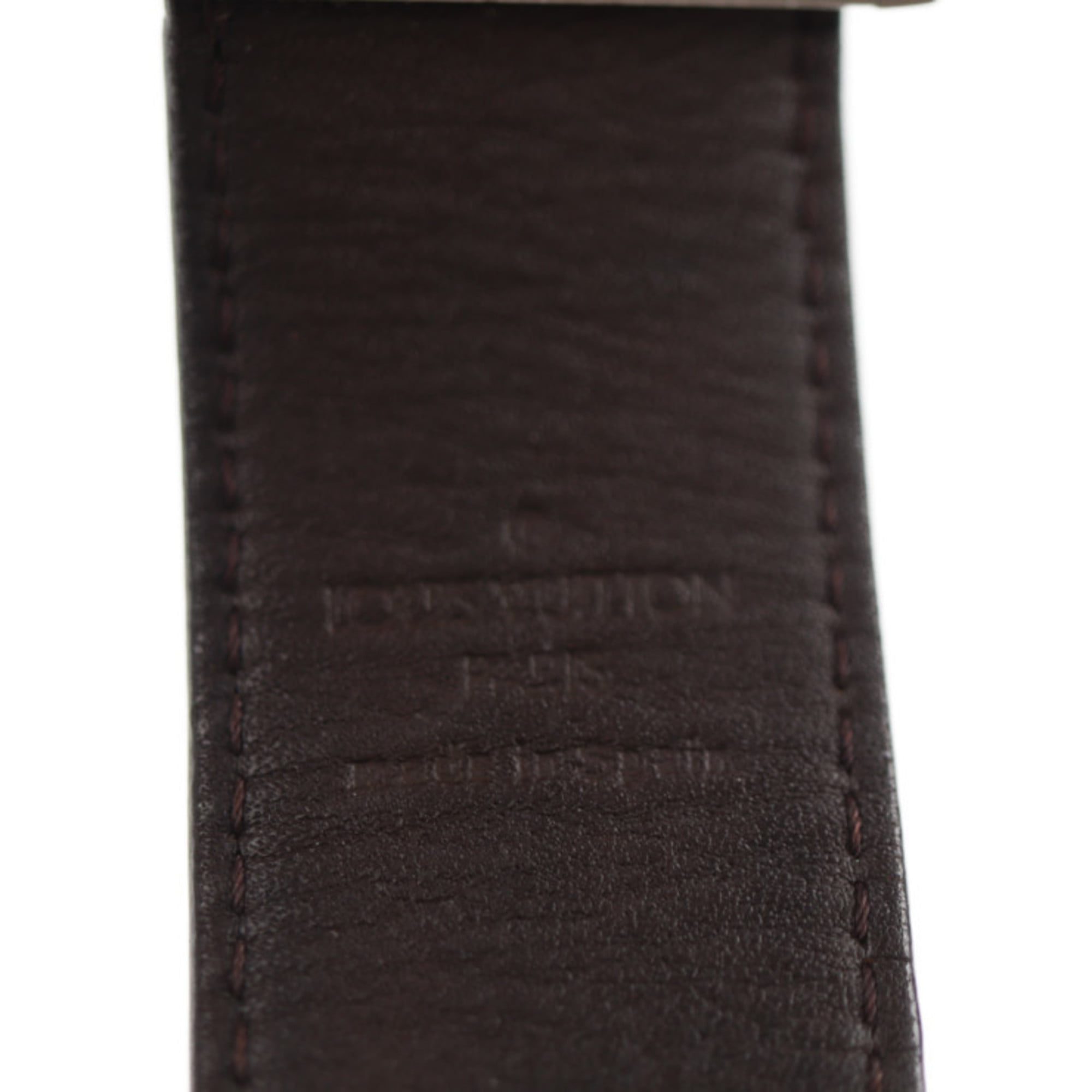 Authenticated Used LOUIS VUITTON Louis Vuitton Sunture LV Initial Micro  Damier Belt M6875V Notation Size 85/34 Suede Leather Noir Black Silver  Hardware 40MM 