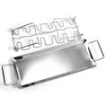 thumbnail image 4 of Destyer Portable Grilling Basket Mesh Clip 14 Slot Stainless BBQ Rib Shelf Non -Stick Barbecue Chicken Wing Leg Rack, 4 of 6