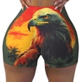 thumbnail image 2 of Fuzoiu Hawaiian Style Bald Eagle Print Women's Workout Shorts,Workout Biker Shorts Women,Exercise Fitness Shorts,Scrunch Short, Athletic Shorts for Gym Yoga Running Sport Active-X-Large, 2 of 8