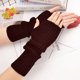 thumbnail image 4 of Manoplas sin dedos para mujer, guantes de punto para mujer, calentadores de brazo de invierno, tobilleros góticos japoneses, Mangas de muñeca, Harajuku Y2k, 4 of 4