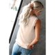 thumbnail image 3 of Encaje TRIM Tank Top color puro V Masajeadores de cuello sin mangas elegante Loose fit casual chaleco las mujeres para citas, 3 of 6