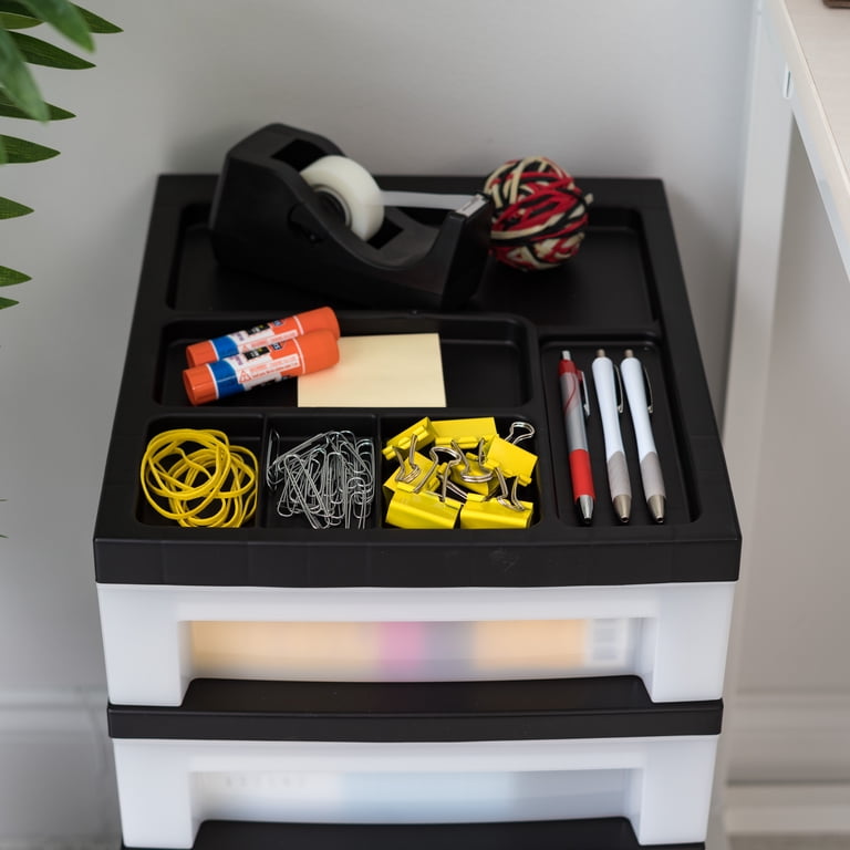 IRIS 6-Drawer Plastic Storage Cart With Organizer Top photo 3